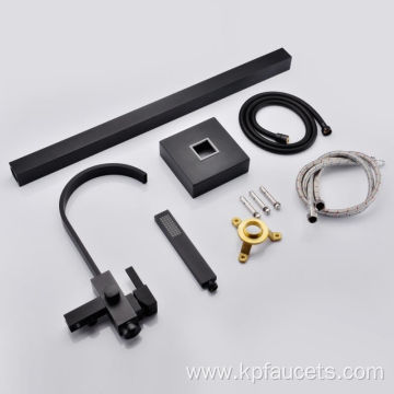 Black Floor Mount Brass Single Handle Faucets